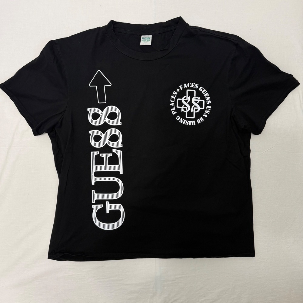 GUESS x Places+Faces x 88rising T Shirt Mens XL Black GUE88 Graphic Tee USA